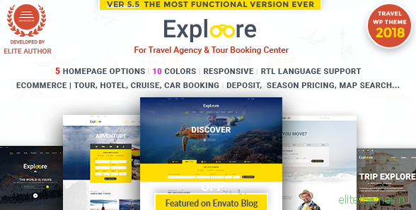 EXPLOORE v5.8 - Tour Booking Travel WordPress Theme