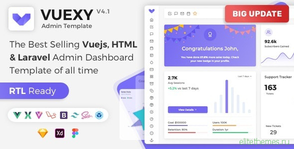 Vuexy v4.1 - Vuejs, HTML & Laravel Admin Dashboard Template