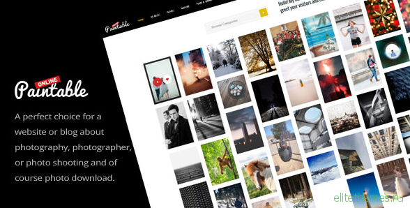 Paintable v2.2 - Photography and Blog / Photos Download Theme