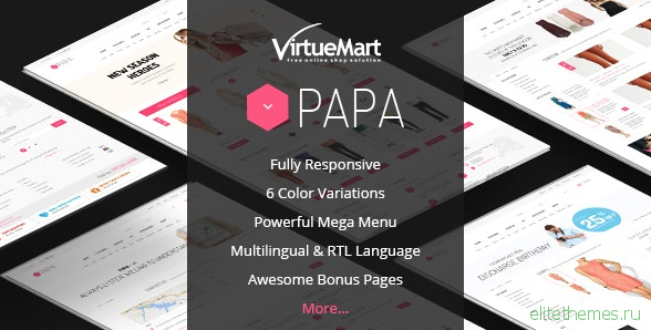 Papa v3.9.6 - Responsive Multipurpose VirtueMart Template
