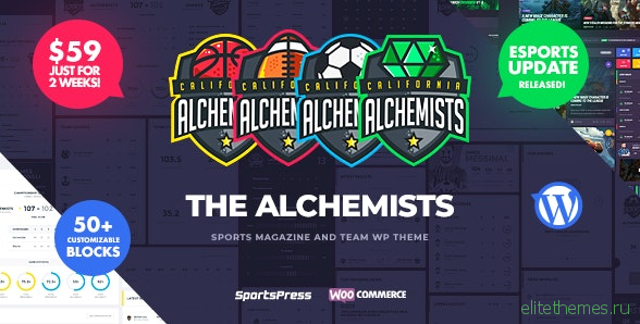 Alchemists v4.0.2 - Sports, eSports & Gaming Club and News WordPress Theme