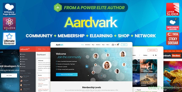 Aardvark v4.18 - Community, Membership, BuddyPress Theme