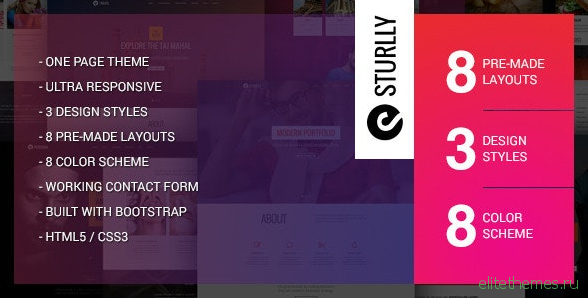 Sturlly v1.6 - Responsive One Page Multipurpose Template