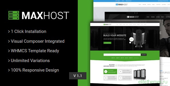 MaxHost v6.1 - Web Hosting, WHMCS and Corporate Business WordPress Theme with WooCommerce