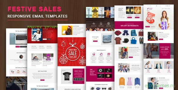 Festive Sales v1.0 - Responsive Email Template with Online StampReady & Mailchimp Editors