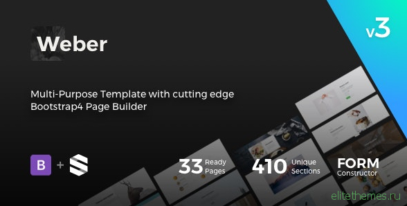 Weber v3.0 - Multipurpose HTML Template with Page Builder