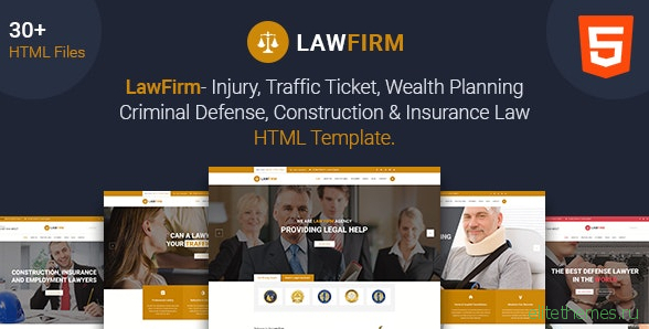 Law Firm v1.0 - Lawyer, Law Office, Injury Law, Defense Law, Insurance Law html5 template