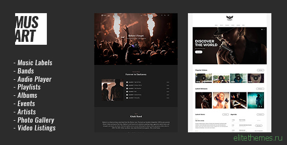 Musart v1.1.0 - Music Label and Artists WordPress Theme