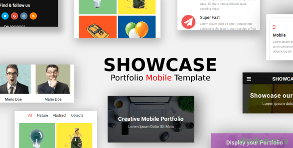 Showcase v1.0 - Portfolio Mobile Template