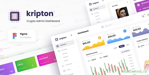Kripton Admin v1.0 - Cryptocurrency Dashboard UI Design Template Figma
