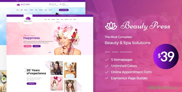 Beauty Salon Spa v2.4 - WordPress Theme