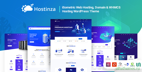 Hostinza v2.4 - Isometric Domain & Whmcs Web Hosting WordPress Theme