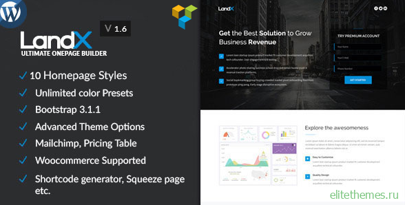 LandX v1.8.3 - Multipurpose WordPress Landing Page