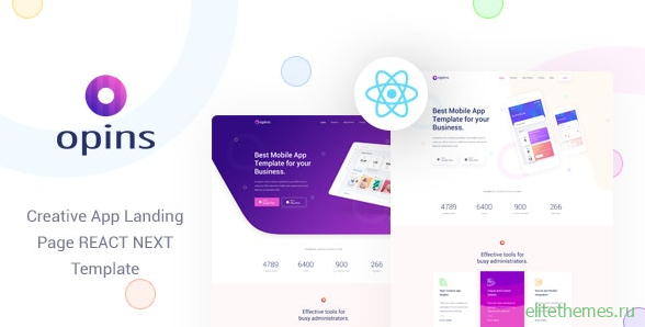 Opins v1.0 - React Next App Landing Page Template