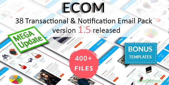 ECOM v1.0 - 38 Unique Transactional and Notification Email Templates with 3 Layouts