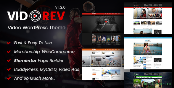 VidoRev v2.9.9.9.8.3 - Video WordPress Theme