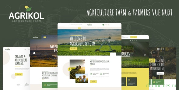 Agrikol v1.0 - Vue Nuxt Template For Agriculture Farms