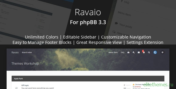 Ravaio v2.3.3 - Modern Responsive phpBB Forum Theme