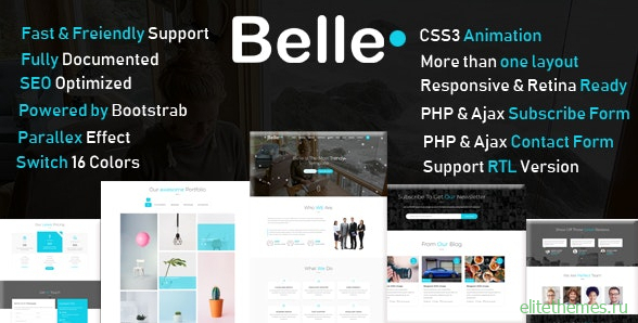 Belle v1.0 - One Page HTML Template + RTL