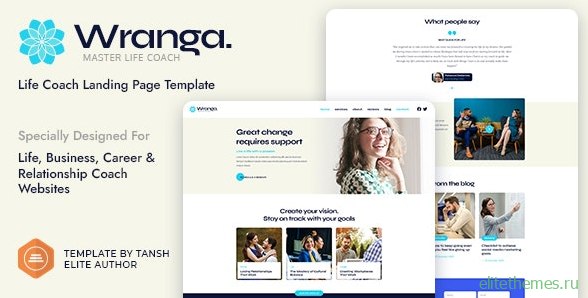 Wranga v1.0 - Life, Business & Career Coach Feminine HTML Landing Page Template