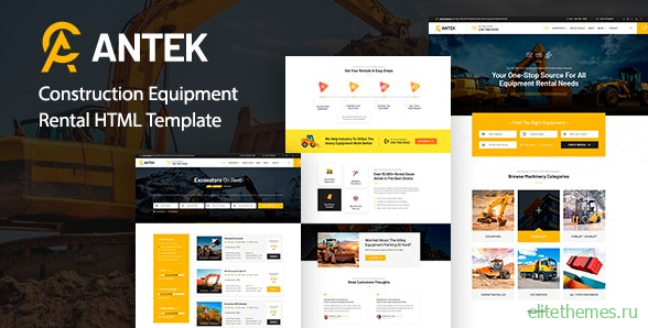 Antek v1.0 - Construction Equipment Rental HTML