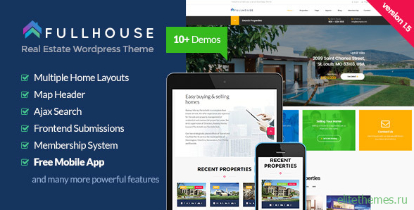 FullHouse v1.8.3 - Real Estate Responsive WordPress Theme
