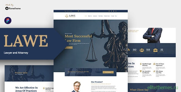 LAWE v1.0 - Lawyer and Attorney Figma Template