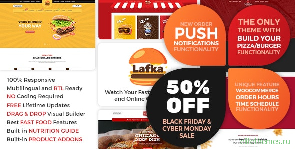 Lafka v2.4.1 - WooCommerce Theme for Burger Pizza Fast Food Delivery & Restaurant