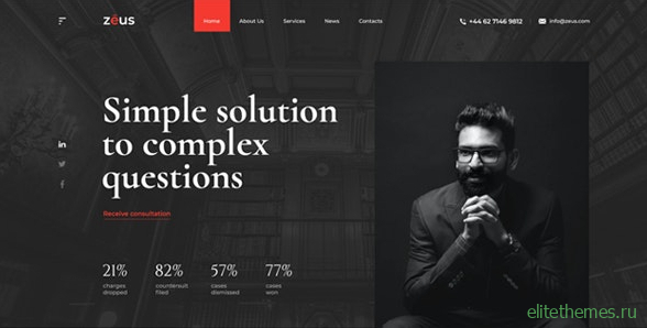Zeus v1.0 - Lawyers and Law Firm HTML Template