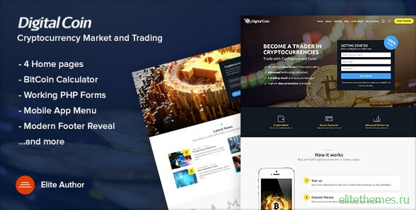 Digital Coin v1.1 - Cryptocurrency Marketing and Trading Site Template