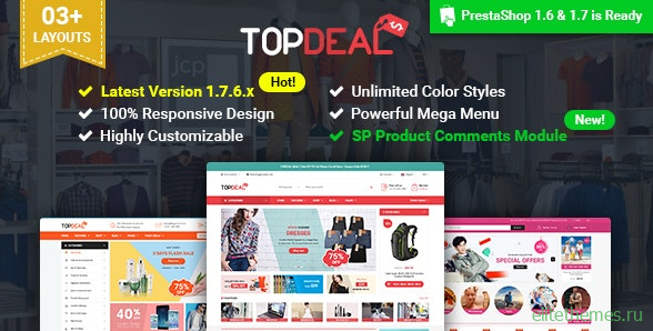 TopDeal v2.8.0 - Multipurpose Responsive PrestaShop 1.6 & 1.7 Theme