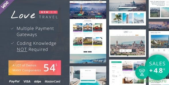 Love Travel v4.0 - Creative Travel Agency WordPress