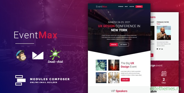 EventMax v1.0 - Responsive Email for Events & Conferences with Online Builder