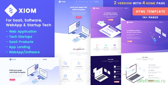 XIOM v1.0 – SaaS, Software, WebApp and Startup Tech HTML Template