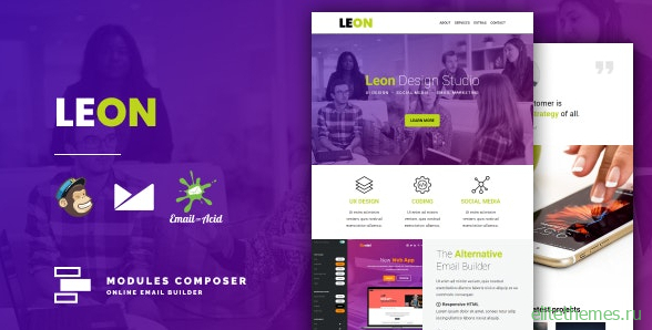Leon v1.0 - Responsive Email for Agencies, Startups & Creative Teams with Online Builder