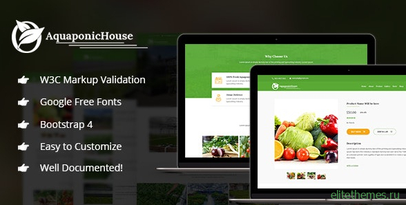 Aquaponic House v1.0 - Bootstrap Template