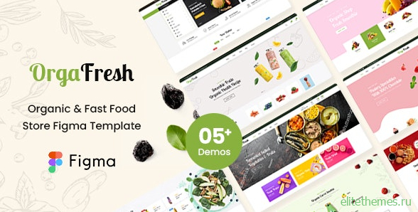 OrgaFresh v1.0 - Organic & Fast Food Store Figma Template
