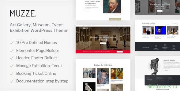 Muzze v1.3.4 - Museum Art Gallery Exhibition WordPress Theme