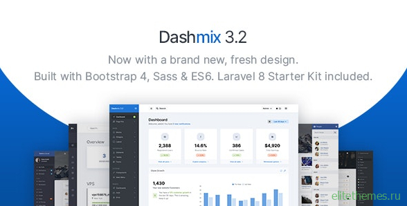 Dashmix v3.2 - Bootstrap 4 Admin Dashboard Template & Laravel 8 Starter Kit