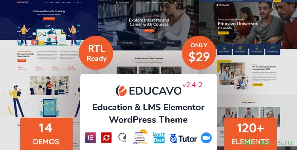 Educavo v2.4.2 - Online Courses & Education WordPress Theme