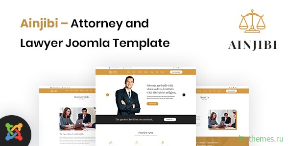Ainjibi v1.0 – Attorney and Lawyer Joomla Template