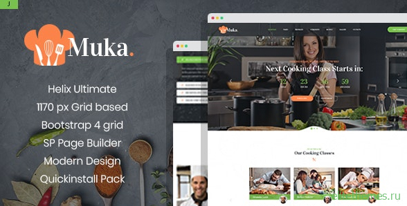 Muka v1.0 – Bakery and Cooking Classes Joomla Template