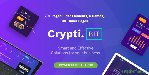 CryptiBIT v1.3.2 - Technology, Cryptocurrency, ICO/IEO Landing Page WordPress theme
